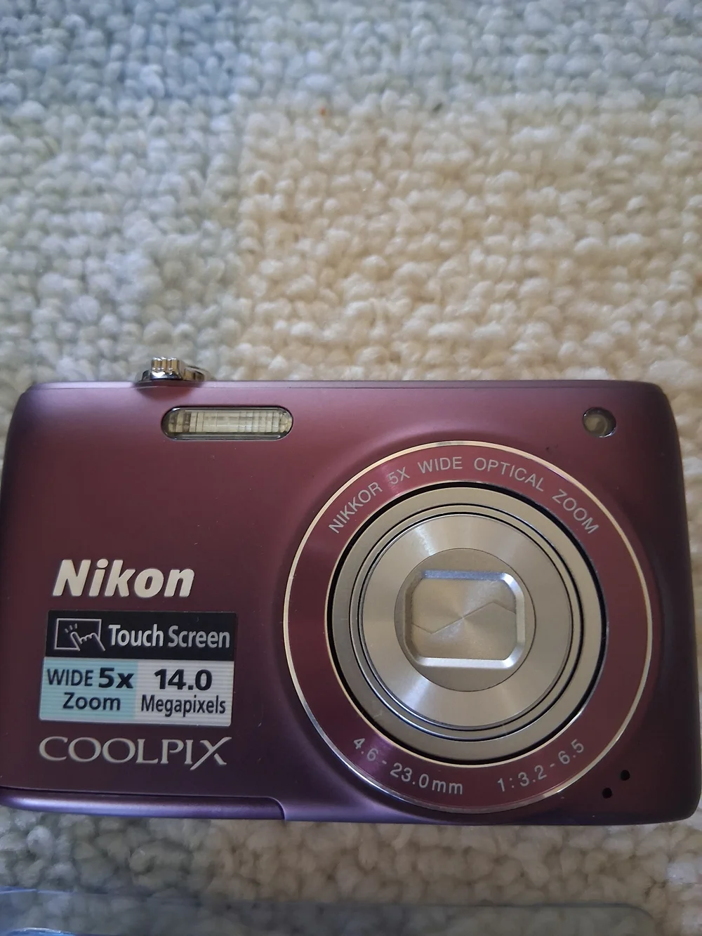Nikon COOLPIX Compact Digital Camera - Burgundy